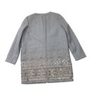 J.Crew NWT  Collection Embellished Cocoon Coat in Gray Beaded Wool Topcoat 8 Photo 8