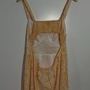 The Loft NWT Eyelet Open Back Maxi Dress Yellow/ White Size 12 Photo 6