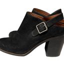 Lucky Brand  Machiko Bootie Heels Black Nubuck Leather Sling Back Size 10 Photo 2