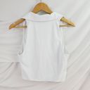 Babaton  Aritzia White Collared Sleeveless Crop Top Stretch size L Photo 2