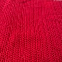 Red knit handmade shawl/scarf approx 61x19.5 Photo 2