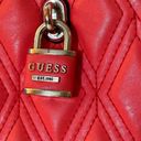 Guess NWOT Tangerine Quilted Leather Crossbody Satchel/Shoulder Bag Photo 8