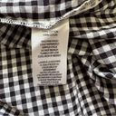 BeachLunchLounge  Blouse Top Black White Gingham Button Front Bell Sleeve Top XL Photo 9