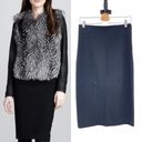 Vince  Ribbed Ponte Knit Pencil Skirt in Black Size 8 Photo 1