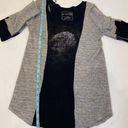 We The Free  Faded Eagle Sweater EUC Sz M Gray Black Stretchy Pullover Casual Photo 9