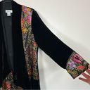 Ania. A Velvet Sheer Cardigan Medium Floral Paisley Boho Whimsigoth Lagenlook Black Photo 4