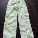 ZARA  Yellow Green Cargo Pants With Pockets Sz 0 Photo 6