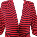 Monteau  Blazer Red striped medium button career Photo 1