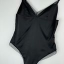 ZARA NWT  Black Satin Teddy Mesh Trim Bodysuit Sz Small Lingerie Sexy Photo 3