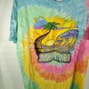 The Comfy  Resortwear Tie Dye Women's LG Sunset Vibes Graphic Long Beach T-Shirt EUC Photo 2