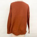 Kerisma Burnt Orange v neck high low sweater size small Photo 2