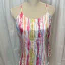 Neiman Marcus 42 VINTAGE  Watercolor Striped Silky Spaghetti strap Tank Small Photo 0