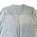 Vince  Women’s Sz M Chambray Light Blue Mandarin Collar Button Down Shirt Photo 6