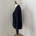 Elizabeth and James  Blue Wool Blend Oversized 3 Button Cardigan with Pockets Photo 3