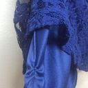 Lush Clothing LUSH blue lace mini dress lined with V back Photo 6