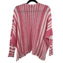 Wooden Ships  Beachcomber Top Cotton Pink White Pullover Open Knit XS Sweater Photo 3