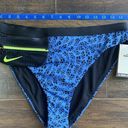 Nike Party Dots Blue High Waist Bikini Bottom Swim Women’s LARGE Blue Black NWT Photo 12