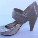 DKNY  Wynona Gold & Beige Leather Mary Jane Heels 9 Photo 3