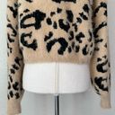 Lulu's Fierce Heart Beige Leopard Print Eyelash Knit Cropped Cardigan Tan Photo 10