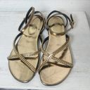 Zadig & Voltaire  Gold Leather Sandals Chain Link Detail Crossover Strap 36 Photo 3