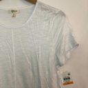 Style & Co NEW NWT  PETITE Ruffled Hem Top White Blouse Short Sleeve Sheer Rayon Photo 3