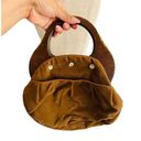 Bermuda VINTAGE 70s  BAG PURSE WOOD HANDLE BY BANNER HOUSE REVERSIBLE COVER Photo 0