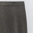 ZARA TREND ALERT 🔥 Marled Gray Knit A Line High Waist Midi Skirt Photo 2