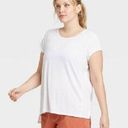 All In Motion  Women's Cap Sleeve Laser Cut T-Shirt - White - S Photo 0