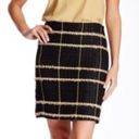 J. McLaughlin  | Elm Ribbon Metallic Tweed Pencil Skirt in Black and Gold Photo 0