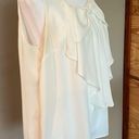 AB Studio  White Sheer Sleeveless Bow Georgette Top Large Photo 1