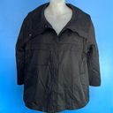 Attention  Black 3/4 Sleeve Rain Jacket Size Large Photo 0