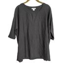 Garnet Hill  Gray Silk Blend Blouse XS Photo 0