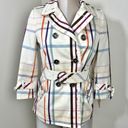 Coach  Tattersall Short Trench Coat Multicolor Size 2 (Small) Mid Length Jacket Photo 10