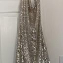 Divided  H&M NWOT champagne sequin halter mini dress. Photo 0