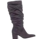 Seven Dials 7Dials Norbury Tall Slouch Boots Suedette NEW 6.5 Grey Gray Heeled Shoes Vegan Photo 1