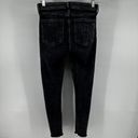 Rag and Bone  Cate Mid Rise Skinny Jeans Stretchy Ankle Denim Black Opal Wash 25 Photo 4