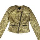 Mango  Gold And Black Metallic Short Blazer XS Photo 0