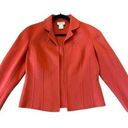 Talbots  vintage petite coral 100% wool open blazer size 8 Photo 0