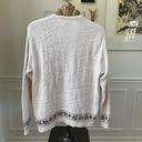 Northern Reflections Vintage  Cotton Embroidered Bird Button Cardigan Sweater L Photo 5