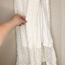 Boston Proper  White Crochet Lace Overlay Maxi Dress Beaded Neckline Size L Photo 4