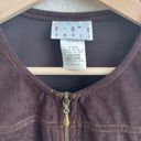 YOU BABES Vintage 90s Y2K Dark Brown Front Full Zip Sleeveless Cropped Tank Top Size M Photo 4