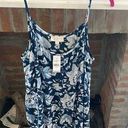 Loft NWT  Y2K Speghetti Strap Shift Floral Blue Dress Early 90’s Style vibe Large Photo 0