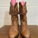 Durango  Vintage Women's Leather Cowgirl Boots 7  Brown Fringe  Western  Concert Photo 0