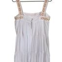 Blue Rain women's medium fully lined white tribal embroidered flowy summer dress Photo 7