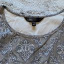 LuLaRoe  Elegant Emma Silver Metallic & Black Velvet Peplum Top Medium NWT Photo 5