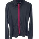 Soffe  Women's Full Zip Jacket Mock Neck Activewear Athletic Pocket Black Size XL Photo 0