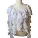 Majorelle Revolve Sheer Floral Cambridge Top Misty Purple Ruffles Frilly Flouncy Photo 1