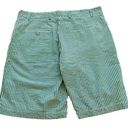 Bermuda Sam Ty  Shorts Green White Stripe Seersucker High Rise Shorts Size 12 NEW Photo 4