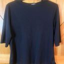 Kathie Lee Collection  short sleeve, black blouse, size large ￼(1586) Photo 0