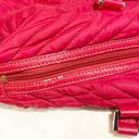 Tory Burch  Red Quilted Nylon Slouchy Satchel Shoulder Handbag Purse Photo 6